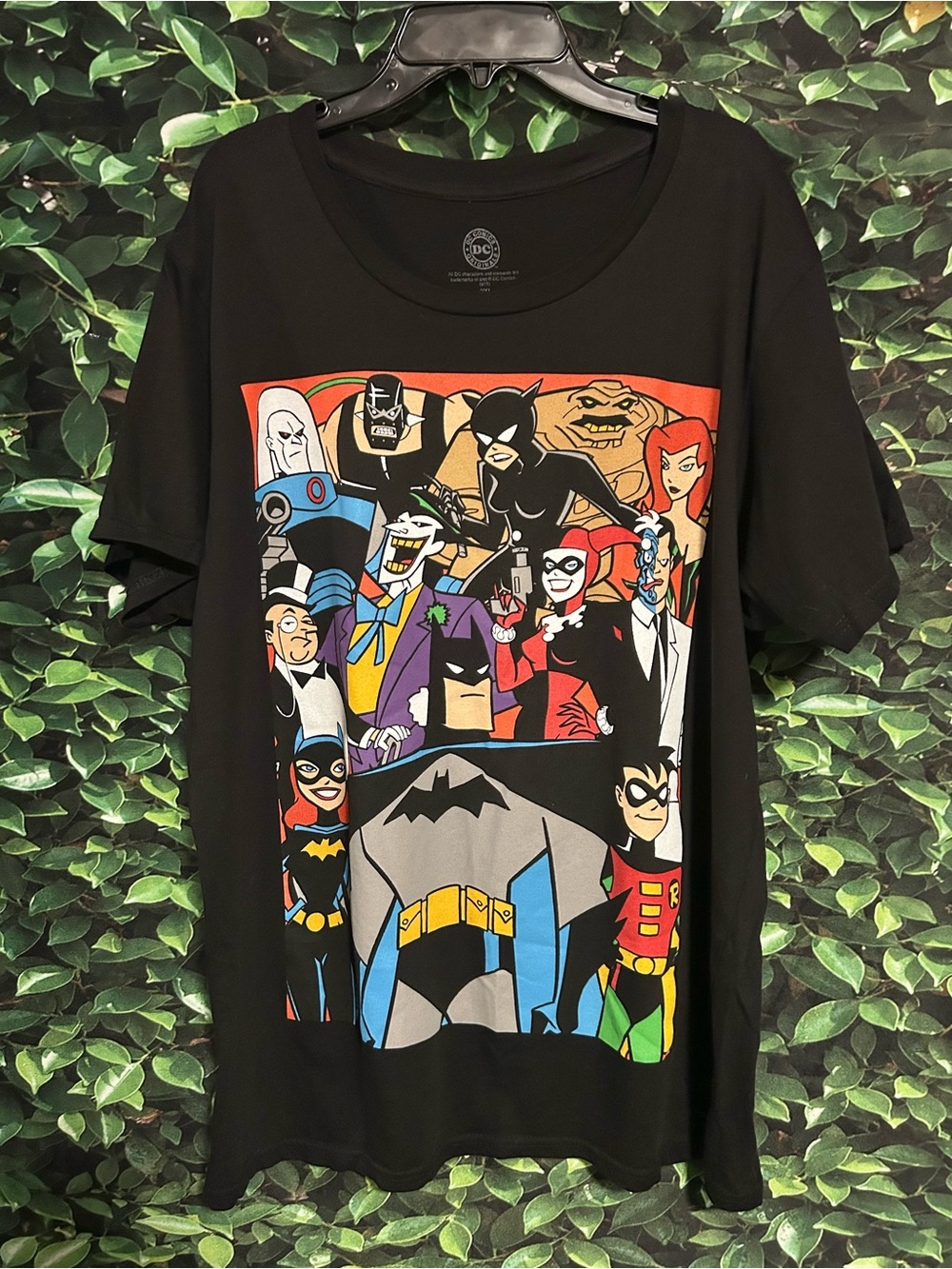 DC Comics T Shirt Cartoon Graphic Black Womens 2XL
